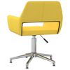 vidaXL Chaise pivotante de bureau Jaune Tissu