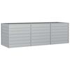 vidaXL Lit sur&eacute;lev&eacute; de jardin 240x80x77 cm Acier galvanis&eacute; Argent&eacute;