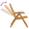 vidaXL Chaises de jardin inclinables et coussins lot de 6 bois teck