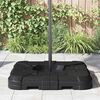 vidaXL Ensemble de base pour parapluie 2 pcs Noir 88.5 x 88.5 x 12 cm