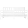 vidaXL Cadre de lit sans matelas blanc bois massif 200x200 cm