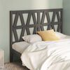 vidaXL T&ecirc;te de lit Gris 146x4x100 cm Bois massif de pin