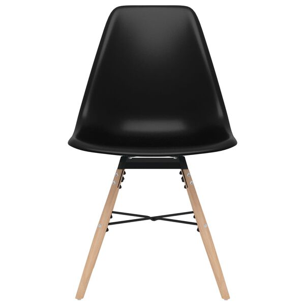 vidaXL Chaises &agrave; manger lot de 2 noir PP