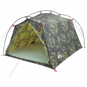 vidaXL Tente tunnel 2 personne Camouflage