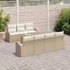 vidaXL Ensemble de canap&eacute; de jardin avec coussin 8 pcs Beige polyrotin