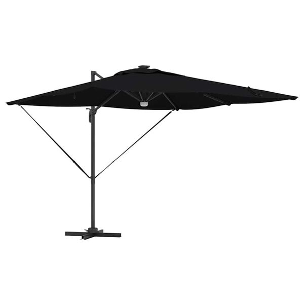 vidaXL Parasol Roma Noir 286 x 285 x 270 cm Aluminium et polyester