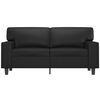 vidaXL Canap&eacute; &agrave; 2 places Noir 120 cm Similicuir