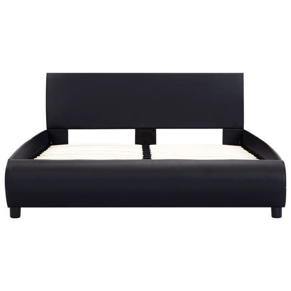 vidaXL Cadre de lit sans matelas noir similicuir 140x200 cm