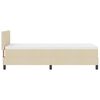 vidaXL Lit &agrave; ressorts avec matelas Cr&egrave;me 80 x 200 cm tissu