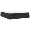 VidaXL Cadre de lit ottoman avec matelas noir 200x200 cm similicuir