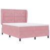 vidaXL Lit &agrave; ressorts avec matelas Rose 190 x 140 cm Polyester