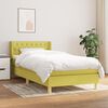 vidaXL Sommier &agrave; lattes de lit avec matelas Vert 90x200 cm Tissu
