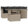 vidaXL Salon de jardin 5 pcs avec coussins gris clair r&eacute;sine tress&eacute;e