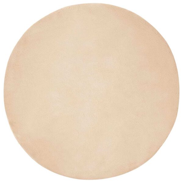 vidaXL Tapis en Fourrure Synth&eacute;tique de Lapin Olite Beige &Oslash; 100 cm
