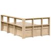 vidaXL Lit biblioth&egrave;que sans matelas 140x190 cm bois de pin massif