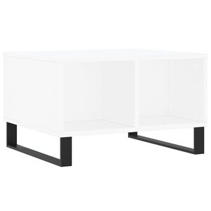 vidaXL Table basse Blanc 60x50x36,5 cm Bois d'ing&eacute;nierie
