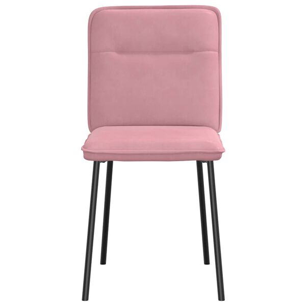 vidaXL Chaises &agrave; manger lot de 6 rose velours