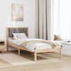 vidaXL Cadre de lit avec t&ecirc;te de lit Taupe 80 x 200 cm Pin massif