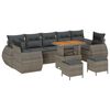 vidaXL Ensemble de canap&eacute; de jardin avec coussin 10 pcs Gris