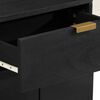 vidaXL Table de chevet noir 50x33x60 cm bois d'ing&eacute;nierie