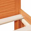 vidaXL Cadre de lit sans matelas avec t&ecirc;te de lit brun cire 135x190 cm