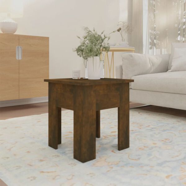 vidaXL Table basse chêne fumé 40x40x42 cm bois d'ingénierie