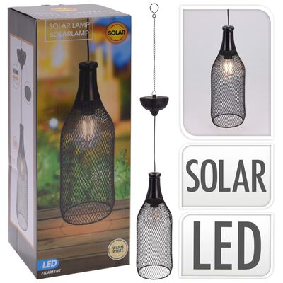 ProGarden Lampe suspendue solaire à LED Métal 11 cm
