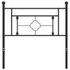 vidaXL T&ecirc;te de lit de remplacement m&eacute;tal noir 100 cm