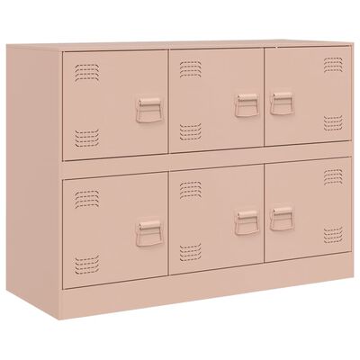 vidaXL Buffet rose 99x39x73 cm acier