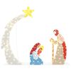 vidaXL Sc&egrave;ne de Cr&egrave;che LED Blanc chaud 149 x 32 x 127,5 cm Polyester