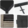 vidaXL Ensemble de salle &agrave; manger pour jardin 7 pcs Gris clair