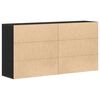 vidaXL Buffet 2 pcs Ch&ecirc;ne noir 79 x 38 x 80 cm Bois d'ing&eacute;nierie