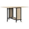 vidaXL Table &agrave; manger pliante avec roulettes 130 x 80 x 76,5 cm