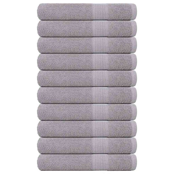 vidaXL Serviettes de sauna FROGN 10 pcs gris 80x200 cm 360 g/m&sup2;