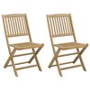 vidaXL Chaises pliables de jardin lot de 2 bois massif d'acacia