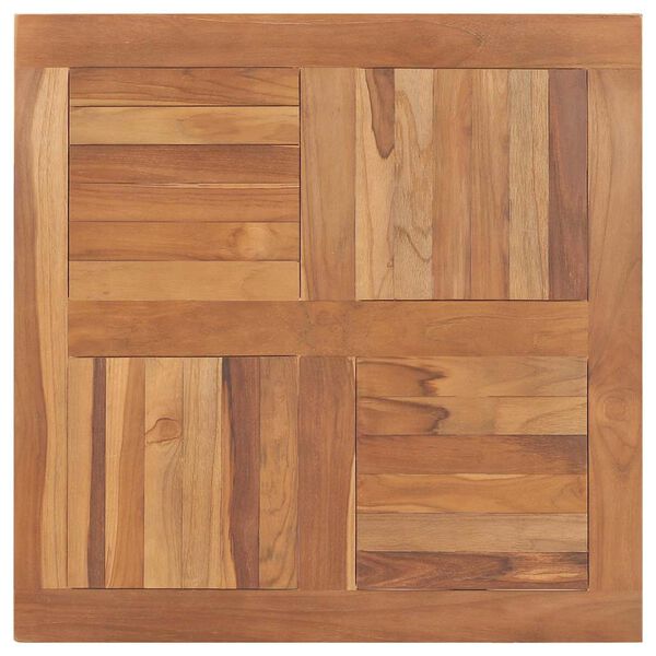 vidaXL Dessus de table Bois de teck solide Carr&eacute; 80x80x2,5 cm