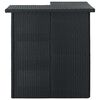 vidaXL Ensemble de bar de jardin 8 pcs et coussins R&eacute;sine tress&eacute;e Noir