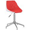vidaXL Chaises &agrave; manger pivotantes lot de 4 rouge et blanc similicuir