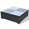 vidaXL Salon de jardin 5 pcs avec coussins résine tressée noir