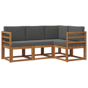 vidaXL Ensemble de canap&eacute;s d'ext&eacute;rieur 4 pc Naturel et Anthracite