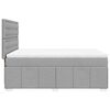 vidaXL Sommier &agrave; lattes de lit avec matelas Gris clair 160x200cm Tissu