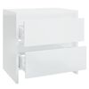 vidaXL Tables de chevet 2 pcs blanc brillant 45x34,5x44,5 cm
