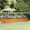 vidaXL Lit sur&eacute;lev&eacute; de jardin rouill&eacute; 400x80x45 cm acier corten