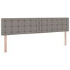 vidaXL Lit avec rangement et matelas avec matelas Taupe 200 x 200 cm