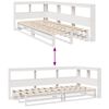 vidaXL Lit biblioth&egrave;que sans matelas blanc 90x190cm bois de pin massif