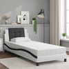 vidaXL Cadre de lit sans matelas Zadar blanc et noir 80x200 cm similicuir