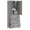vidaXL Buffet haut Sonoma gris 69,5x34x180 cm Bois d'ingénierie