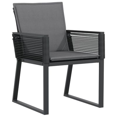 vidaXL Chaises de jardin avec coussins lot de 2 noir résine tressée