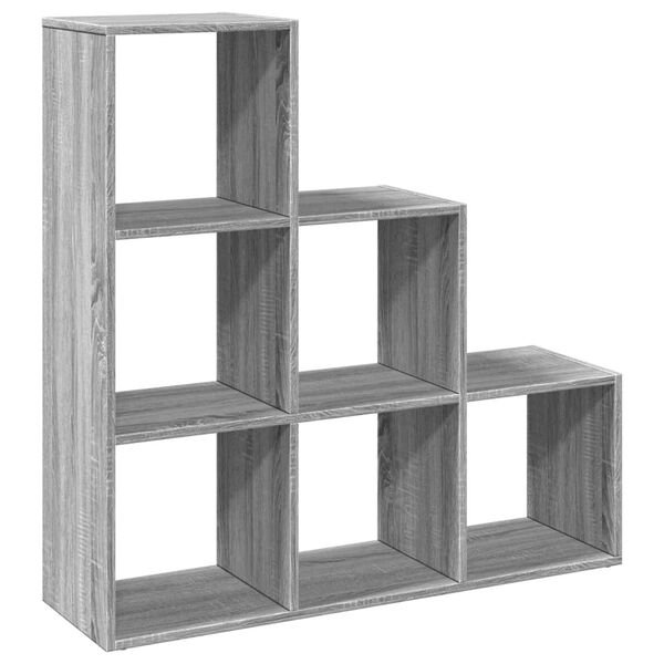 vidaXL &Eacute;tag&egrave;re s&eacute;paratrice de pi&egrave;ce &agrave; 3 niveaux sonoma gris 99x29x99cm