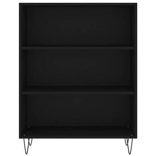 vidaXL Bibliothèque noir 69,5x32,5x90 cm bois d'ingénierie